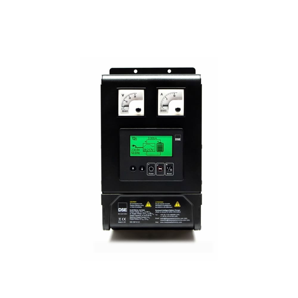 DSE BC2410Ei-03 - Enclosed Intelligent Battery Charger   - 12/24 Volt 10 Amp (Meters) Original obsoleto